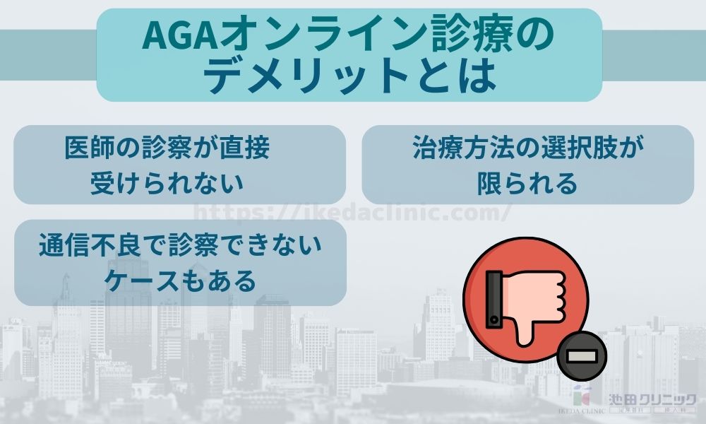 AGAオンライン診療 デメリット