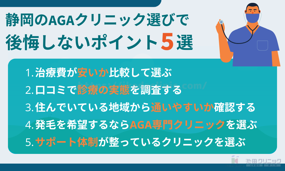 静岡 AGA クリニック 後悔しないポイント